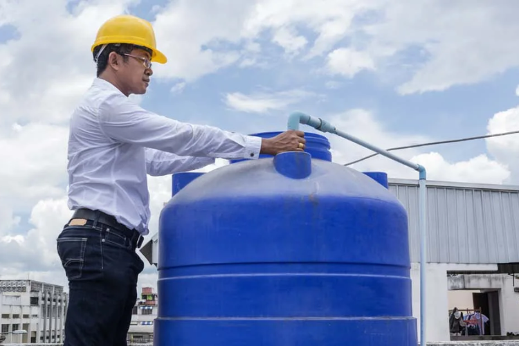 Industrial elevated water tank reservoir