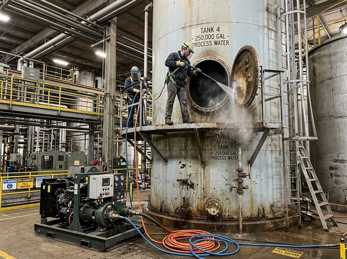 Industrial Water Tank Cleaning